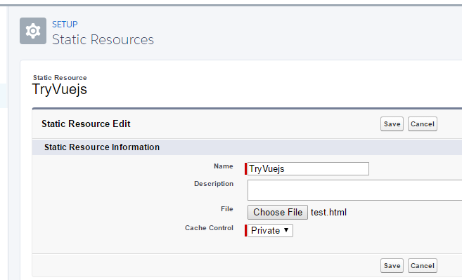 Static Resource Setup