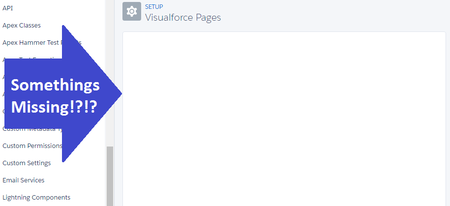 No VF Pages Setup