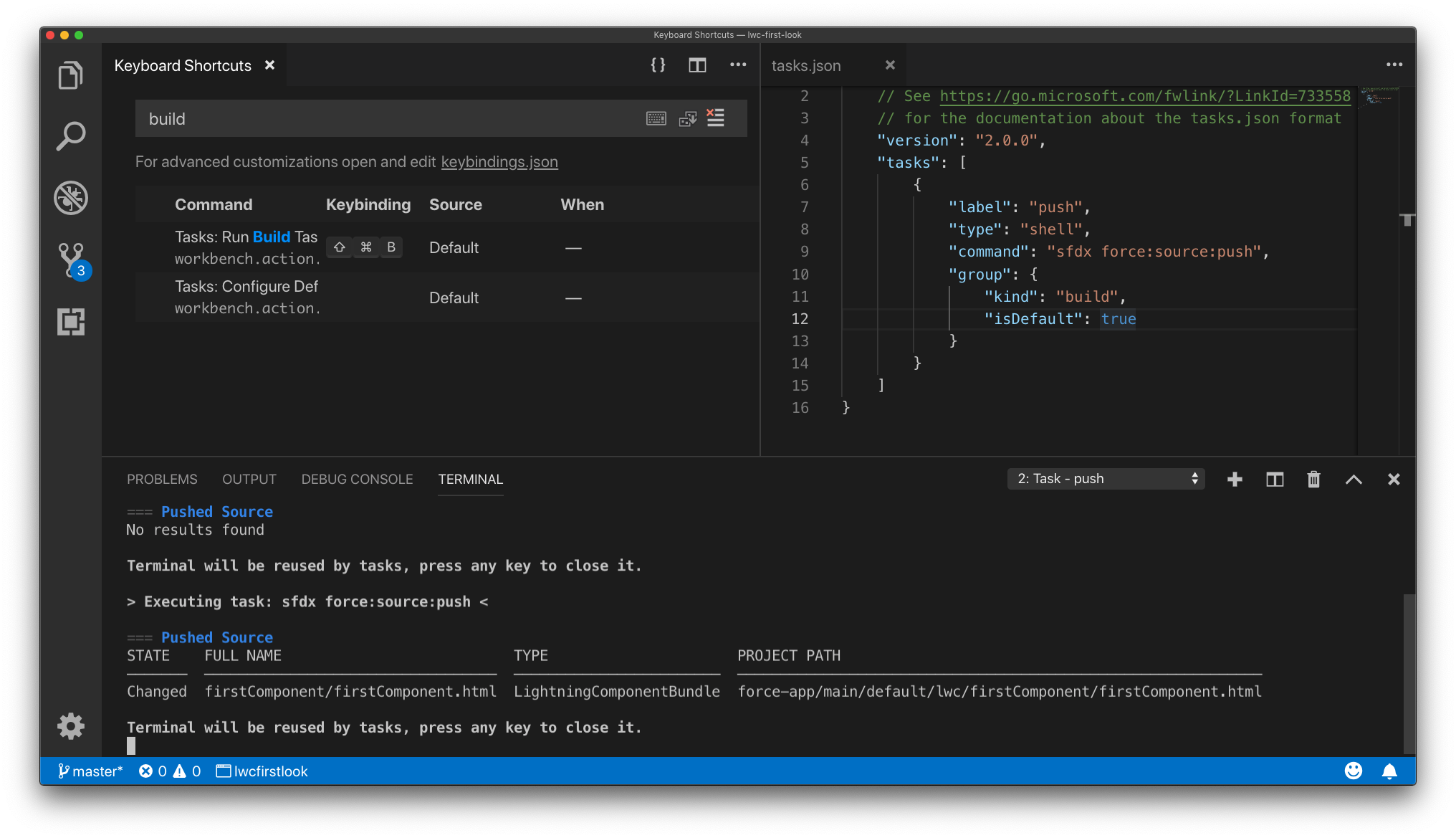 SFDX VSCode Build Command